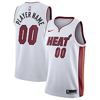 Men's Nike White Miami Heat 2020/21 Swingman Custom Jersey - Association Edition