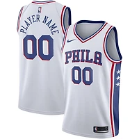 Men's Nike White Philadelphia 76ers 2020/21 Swingman Custom Jersey - Association Edition