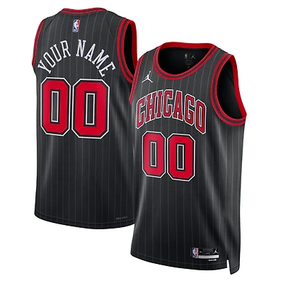 Unisex Jordan Brand Black Chicago Bulls 2022/23 Swingman Custom Jersey - Statement Edition