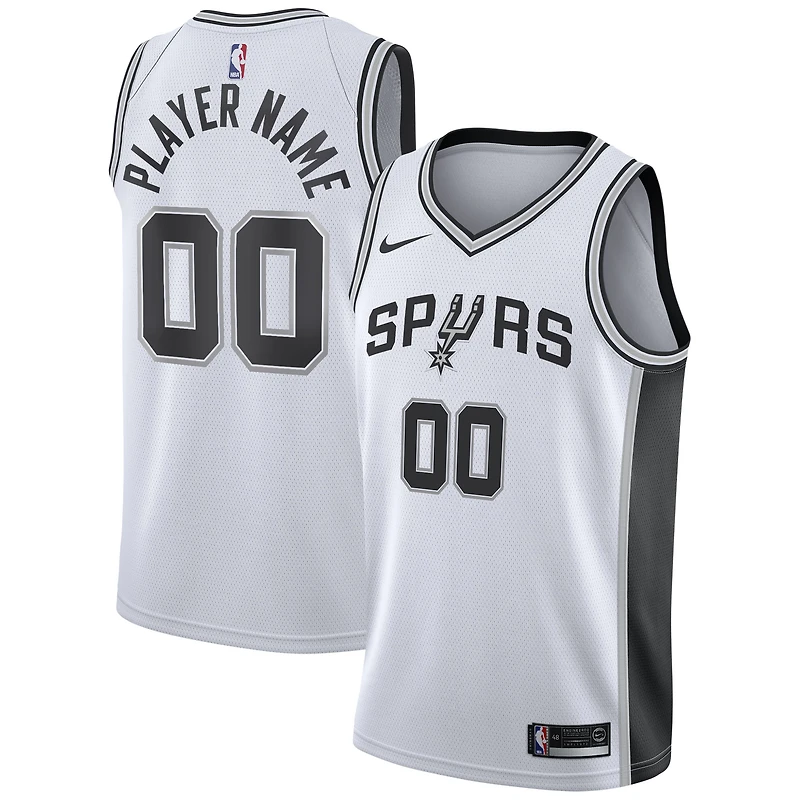 Men's Nike White San Antonio Spurs 2020/21 Swingman Custom Jersey - Association Edition