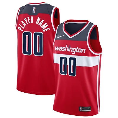 Men's Nike Red Washington Wizards 2020/21 Swingman Custom Jersey - Icon Edition