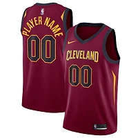 Men's Nike Maroon Cleveland Cavaliers Swingman Custom Jersey - Icon Edition