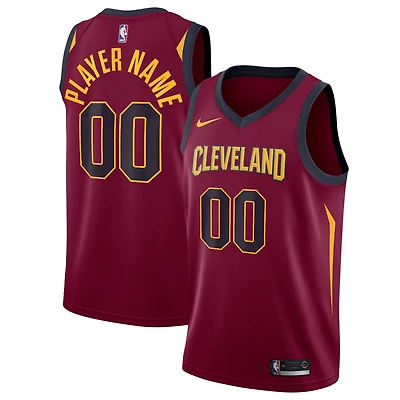 Men's Nike Maroon Cleveland Cavaliers Swingman Custom Jersey - Icon Edition