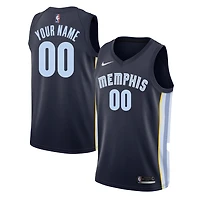 Men's Nike Navy Memphis Grizzlies Swingman Custom Jersey - Icon Edition