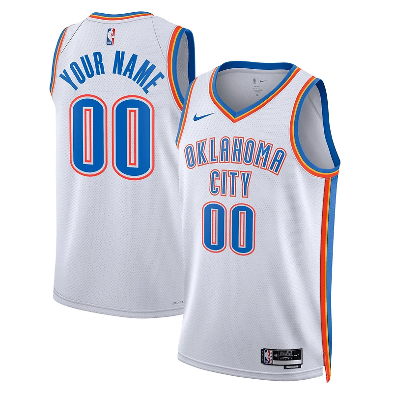 Unisex Nike White Oklahoma City Thunder Swingman Custom Jersey - Association Edition