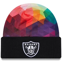 Youth New Era  Black Las Vegas Raiders 2023 NFL Crucial Catch Cuffed Knit Hat