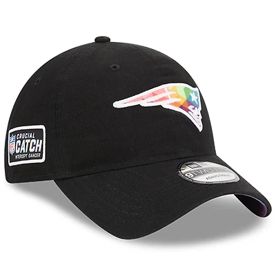Men's New Era  Black New England Patriots 2023 NFL Crucial Catch 9TWENTY Adjustable Hat