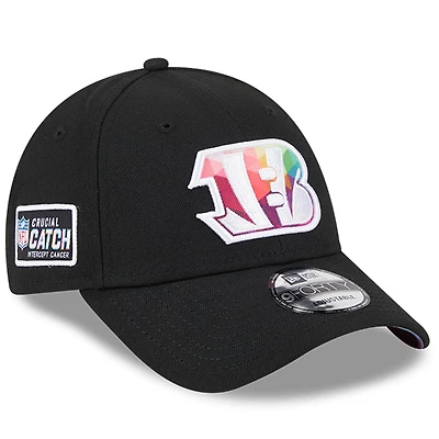 Men's New Era Black Cincinnati Bengals 2023 NFL Crucial Catch 9FORTY Adjustable Hat