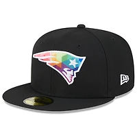 Men's New Era  Black New England Patriots 2023 NFL Crucial Catch 59FIFTY Fitted Hat