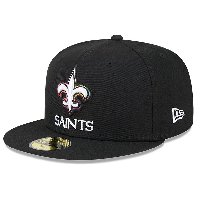 Men's New Era  Black New Orleans Saints 2023 NFL Crucial Catch 59FIFTY Fitted Hat
