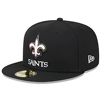 Men's New Era  Black New Orleans Saints 2023 NFL Crucial Catch 59FIFTY Fitted Hat