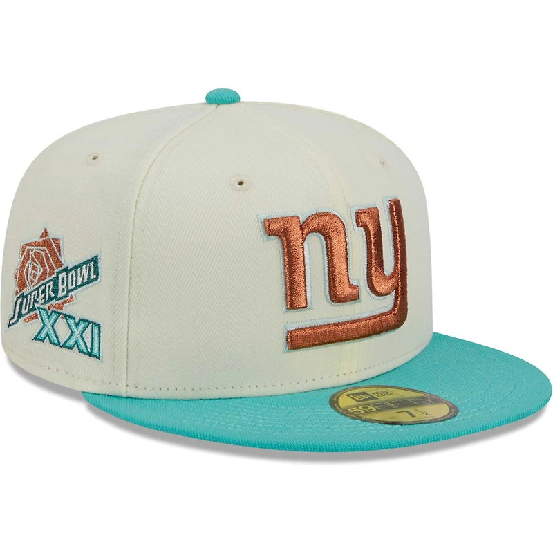 Men's New Era Cream/Mint New York Giants City Icon 59FIFTY Fitted Hat