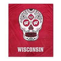 Wisconsin Badgers 60'' x 70'' Sugar Skull Fleece Blanket