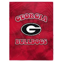 Georgia Bulldogs 60'' x 70'' Bubble Tie-Dye Flannel Sherpa Blanket