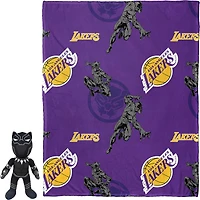 Northwest x Disney Los Angeles Lakers Black Panther Hugger Pillow & Throw Blanket Set