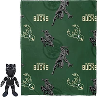 Northwest x Disney Milwaukee Bucks Black Panther Hugger Pillow & Throw Blanket Set