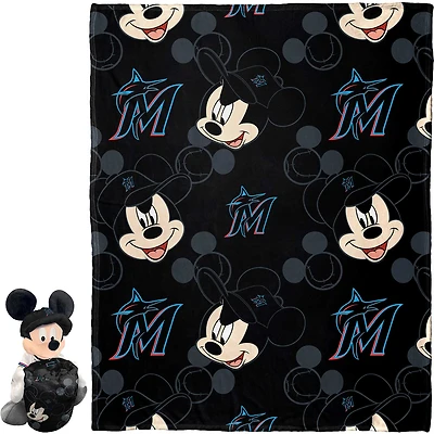 Northwest x Disney Miami Marlins Mickey Hugger Pillow & Silk Touch Throw Set