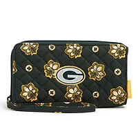 Vera Bradley Green Bay Packers RFID Front-Zip Wristlet