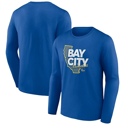 Men's Royal Golden State Warriors Huddle Long Sleeve T-Shirt
