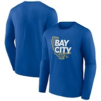 Men's Royal Golden State Warriors Huddle Long Sleeve T-Shirt