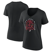Women's Black Portland Trail Blazers Huddle V-Neck T-Shirt