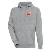 Men's Antigua  Heather Gray Memphis Hustle Victory Pullover Hoodie
