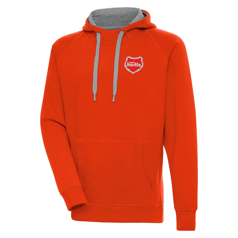Men's Antigua Orange Memphis Hustle Victory Pullover Hoodie