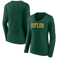 Women's Baylor Bears Basic Arch Long Sleeve V-Neck T-Shirt