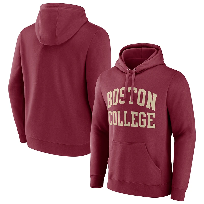 Men's Maroon Boston College Eagles Basic Arch Pullover Hoodie
