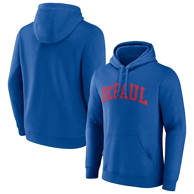 Men's Royal DePaul Blue Demons Basic Arch Pullover Hoodie