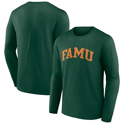 Men's Green Florida A&M Rattlers Basic Arch Long Sleeve T-Shirt