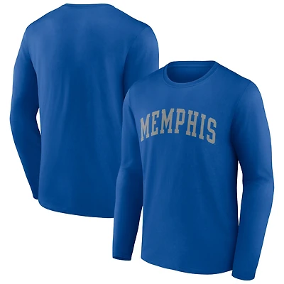 Men's Royal Memphis Tigers Basic Arch Long Sleeve T-Shirt