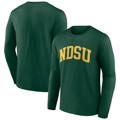 Men's Green NDSU Bison Basic Arch Long Sleeve T-Shirt