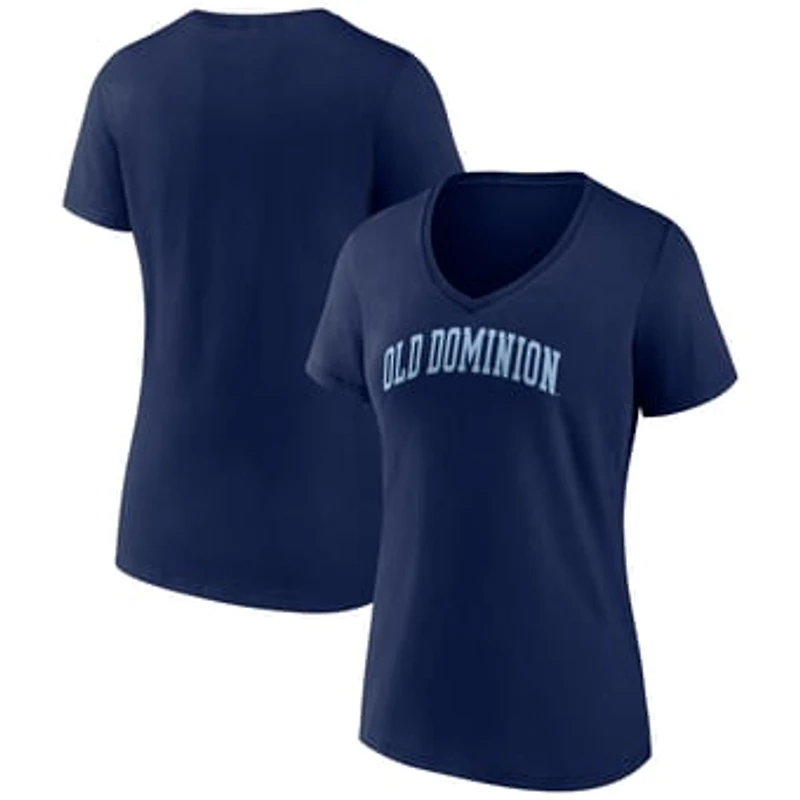 Women's Navy Old Dominion Monarchs Basic Arch V-Neck T-Shirt