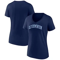 Women's Navy Old Dominion Monarchs Basic Arch V-Neck T-Shirt