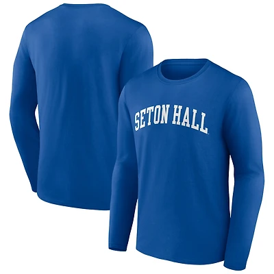 Men's Blue Seton Hall Pirates Basic Arch Long Sleeve T-Shirt