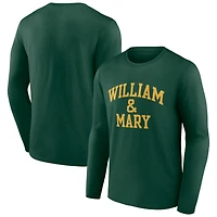 Men's Green William & Mary Tribe Basic Arch Long Sleeve T-Shirt