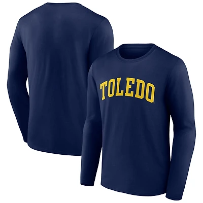 Men's Navy Toledo Rockets Basic Arch Long Sleeve T-Shirt