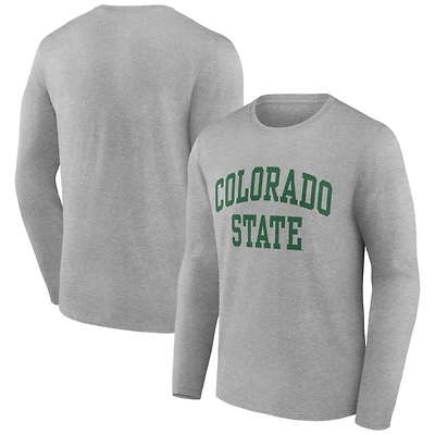 Men's Gray Colorado State Rams Basic Arch Long Sleeve T-Shirt