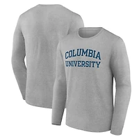 Men's Gray Columbia University Basic Arch Long Sleeve T-Shirt