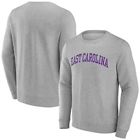 Men's Gray ECU Pirates Basic Arch Sweatshirt
