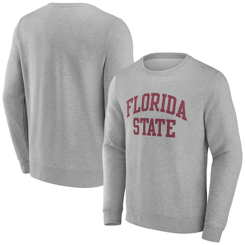 Men's Gray Florida State Seminoles Basic Arch Sweatshirt