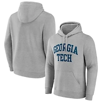 Men's Gray Georgia Tech Basic Arch Pullover Hoodie