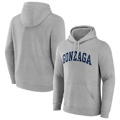 Men's Gray Gonzaga Bulldogs Basic Arch Pullover Hoodie
