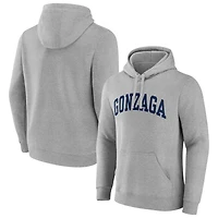 Men's Gray Gonzaga Bulldogs Basic Arch Pullover Hoodie