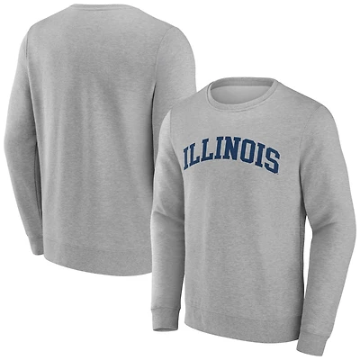 Men's Gray Illinois Fighting Illini Basic Arch Sweatshirt
