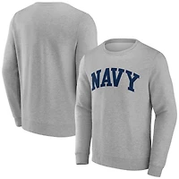 Men's Gray Navy Midshipmen Basic Arch Sweatshirt