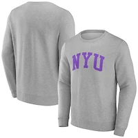 Men's Gray NYU Violets Basic Arch Sweatshirt