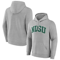 Men's Gray NDSU Bison Basic Arch Pullover Hoodie