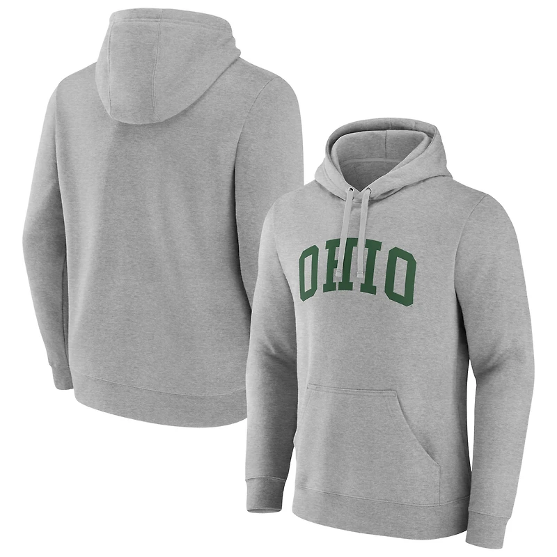 Men's Gray Ohio Bobcats Basic Arch Pullover Hoodie